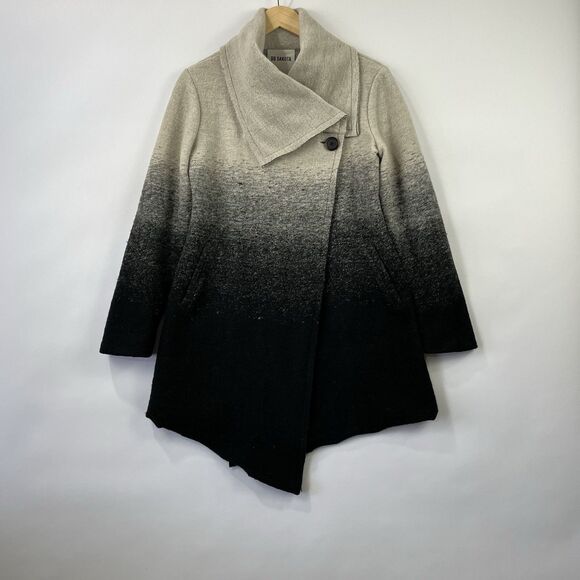 BB Dakota Jackets & Blazers - BB Dakota Wool Blend Draped Open Front Coat Jacket Women’s XS Ombre Stretch